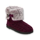 Women's Dearfoams Cable Knit Boot With Plush Cuff, Size: Medium, Yellow Oth