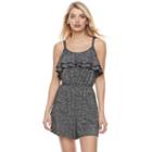 Women's Juicy Couture Marled Ruffle Romper, Size: Xs, Med Grey
