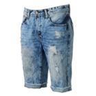 Men's Xray Slim-fit Distressed Stretch Denim Shorts, Size: 38, Blue