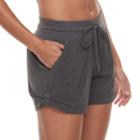 Women's Tek Gear&reg; Roll-tab Woven Shorts, Size: Small, Dark Grey