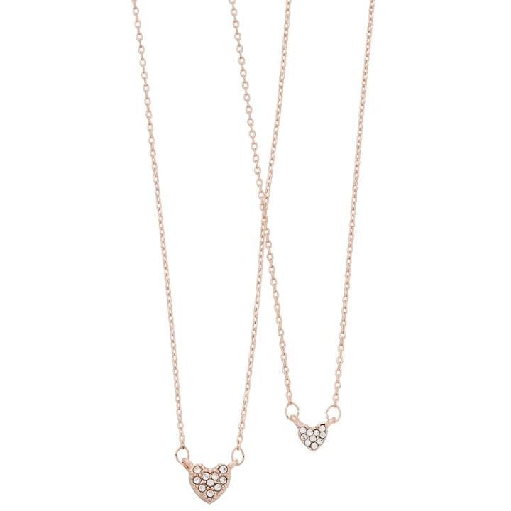 Lc Lauren Conrad Simulated Crystal Heart Necklace Set, Women's, Multicolor