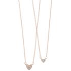 Lc Lauren Conrad Simulated Crystal Heart Necklace Set, Women's, Multicolor