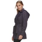 Women's D.e.t.a.i.l.s Hooded Double-breasted Fleece Jacket, Size: Xxl, Purple