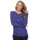 Women's Apt. 9&reg; Ruched Drawstring Tunic, Size: Small, Drk Purple