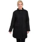 Excelled, Plus Size Boucle Faux-wool Coat, Women's, Size: 1xl, Black