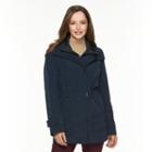 Women's Gallery Hooded Lined Anorak Rain Jacket, Size: Large, Blue