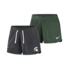 Women's Nike Michigan State Spartans Dri-fit Touch Shorts, Size: Small, Grey