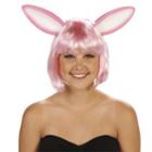 Adult Pink Rabbit Ears Costume Wig, Women's, Size: Standard, Multicolor