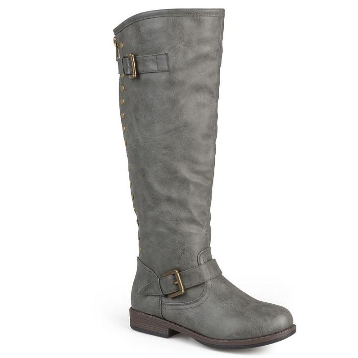 Journee Collection Spokane Women's Knee-high Boots, Girl's, Size: 10 Wc, Dark Grey