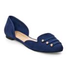 Lc Lauren Conrad Flan Women's D'orsay Flats, Size: Medium (5), Blue