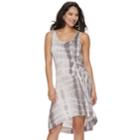 Women's Juicy Couture Tie-dyed Knit Gathered Dress, Size: Small, Moon Rock
