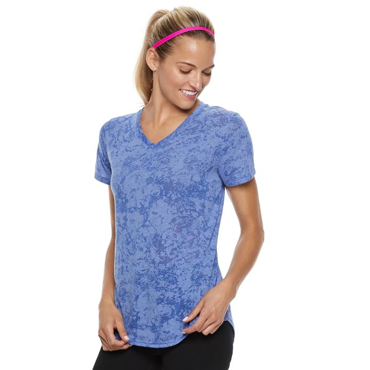 Women's Tek Gear&reg; Short Sleeve Tee, Size: S Tall, Med Purple