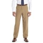 Men's Croft & Barrow&reg; Essential Classic-fit Flat-front Dress Pants, Size: 33x30, Med Beige