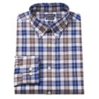Men's Croft & Barrow&reg; Easy-care True Comfort Slim-fit Stretch Dress Shirt, Size: 16.5-34/35, Brown