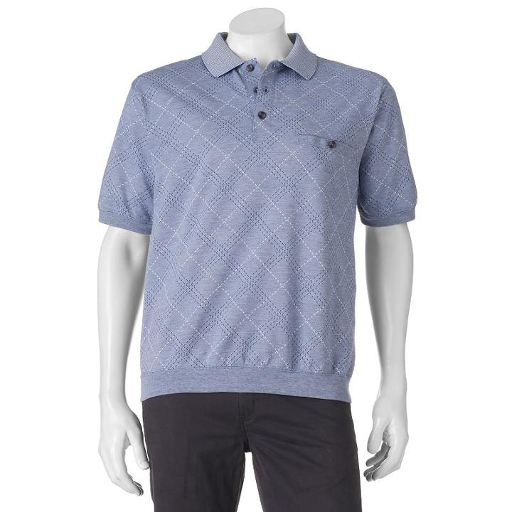 Men's Safe Harbor Classic-fit Banded-bottom Polo, Size: Medium, Blue (navy)