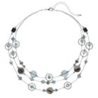 Blue Orbital Beaded Multi Strand Necklace, Women's