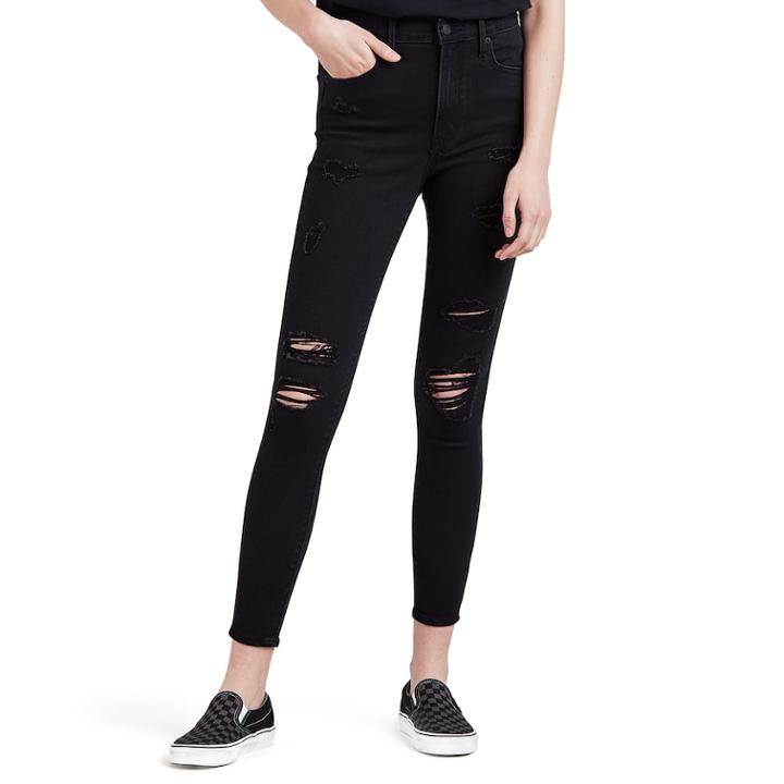 Women's Levi's&reg; Mile High Skinny Ankle Jeans, Size: 32(us 14)m, Black