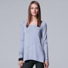Women's Simply Vera Vera Wang Mixed-media Top, Size: Xs, Light Blue