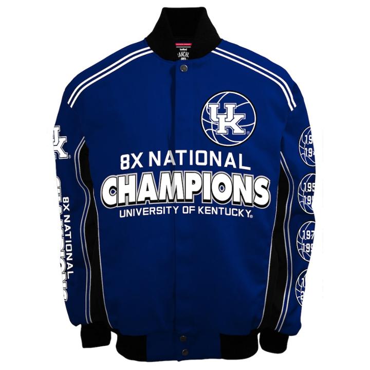 Men's Franchise Club Kentucky Wildcats Commemorative Varsity Jacket, Size: 4xl, Blue