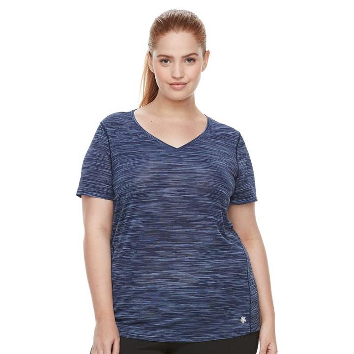 Plus Size Tek Gear&reg; V-neck Performance Tee, Women's, Size: 2xl, Dark Blue