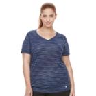 Plus Size Tek Gear&reg; V-neck Performance Tee, Women's, Size: 2xl, Dark Blue