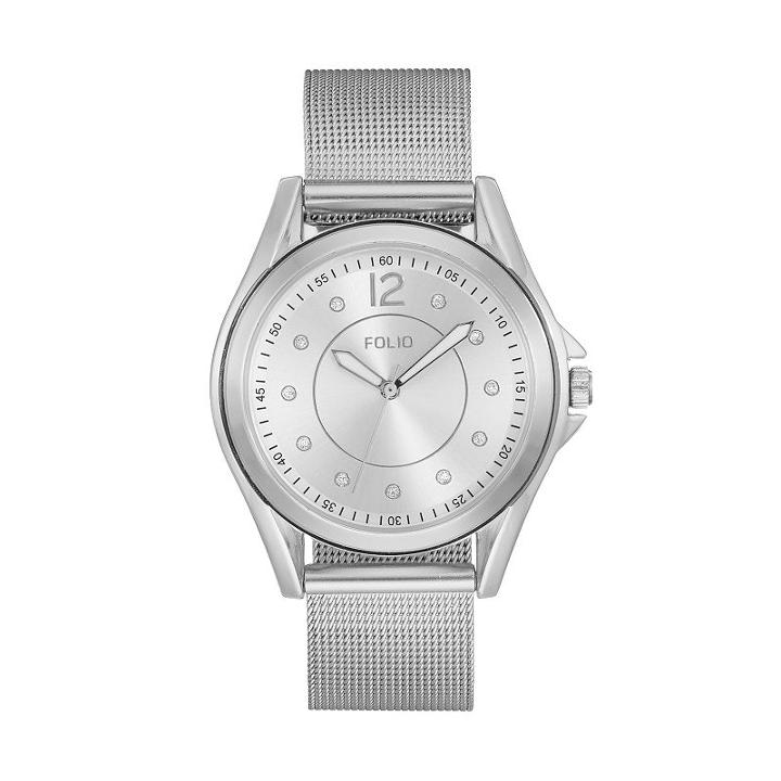 Folio Women's Mesh Watch, Size: Medium, Grey