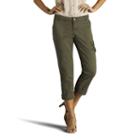 Women's Lee Cargo Crop Capris, Size: 14 Avg/reg, Green Oth