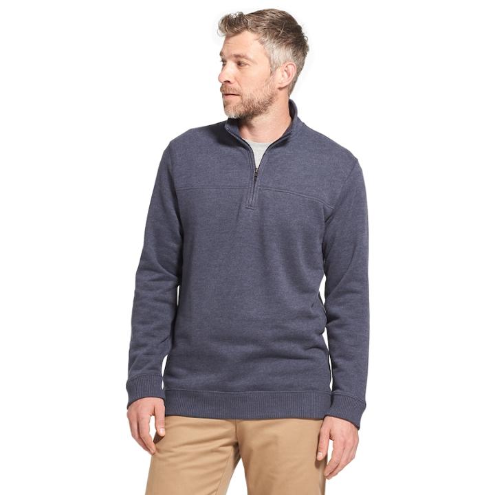 Men's Arrow Saranac Classic-fit Fleece Quarter-zip Pullover Sweater, Size: Small, Blue
