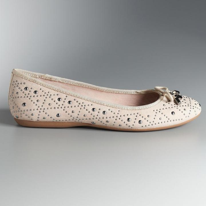 Simply Vera Vera Wang Beth Women's Ballet Flats, Size: Medium (9.5), Lt Beige