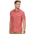 Men's Croft & Barrow&reg; Classic-fit Quick-dry Outdoor Button-down Shirt, Size: Xl, Med Red