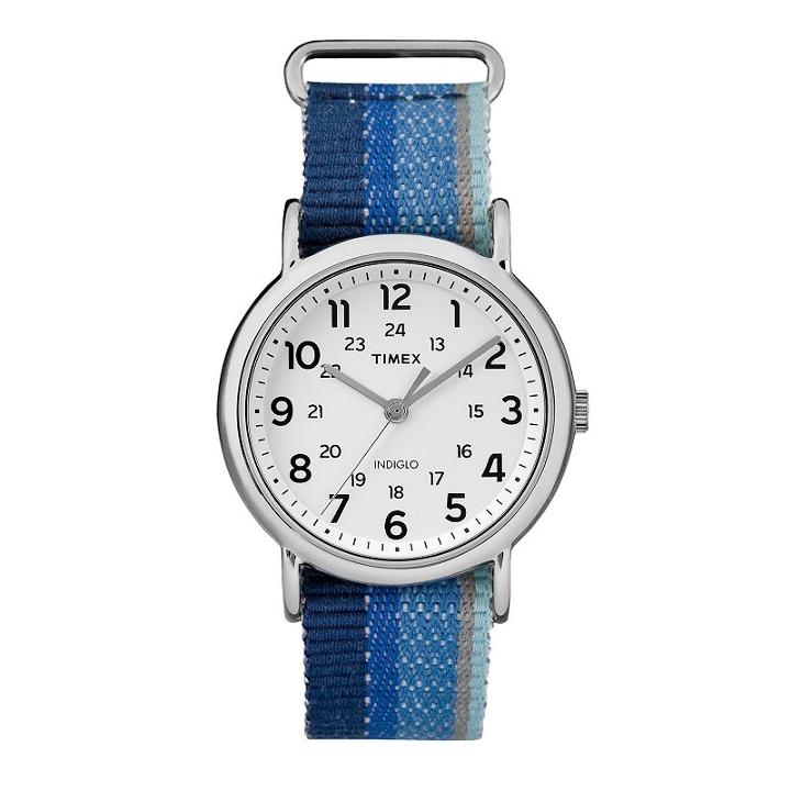 Timex Women's Weekender Denim Striped Watch - Tw2r10200jt, Size: Medium, Multicolor