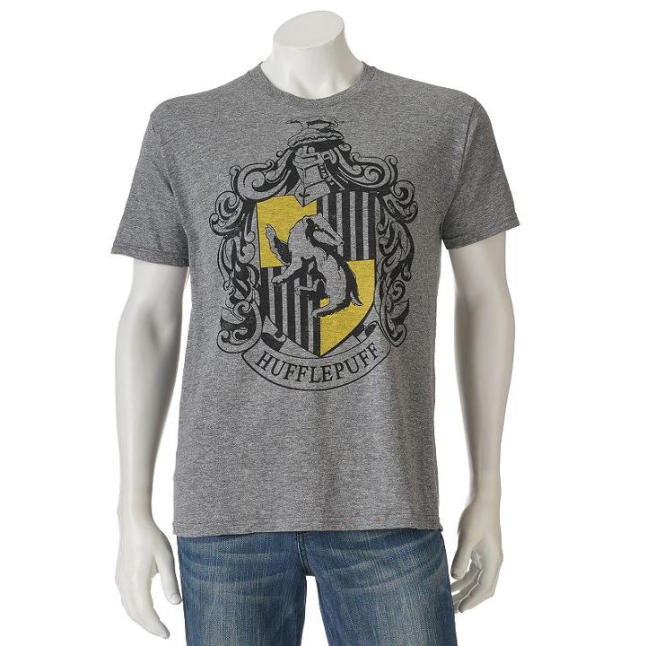 Men's Harry Potter Hufflepuff Tee, Size: Medium, Grey
