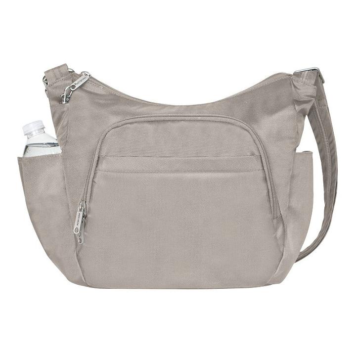 Travelon Anti-theft Rfid-blocking Cross-body Bag, Adult Unisex, Beig/green (beig/khaki)