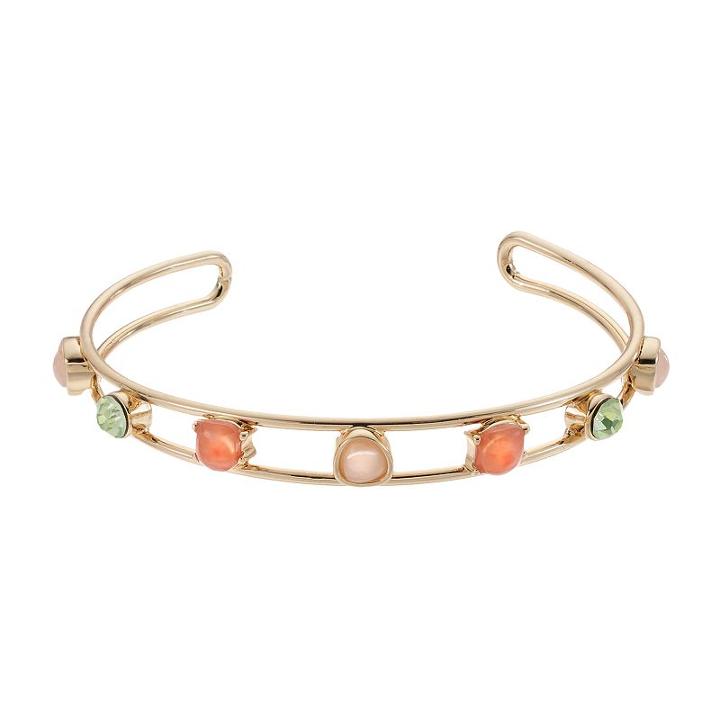 Lc Lauren Conrad Geometric Open Cuff Bracelet, Women's, Pink Other