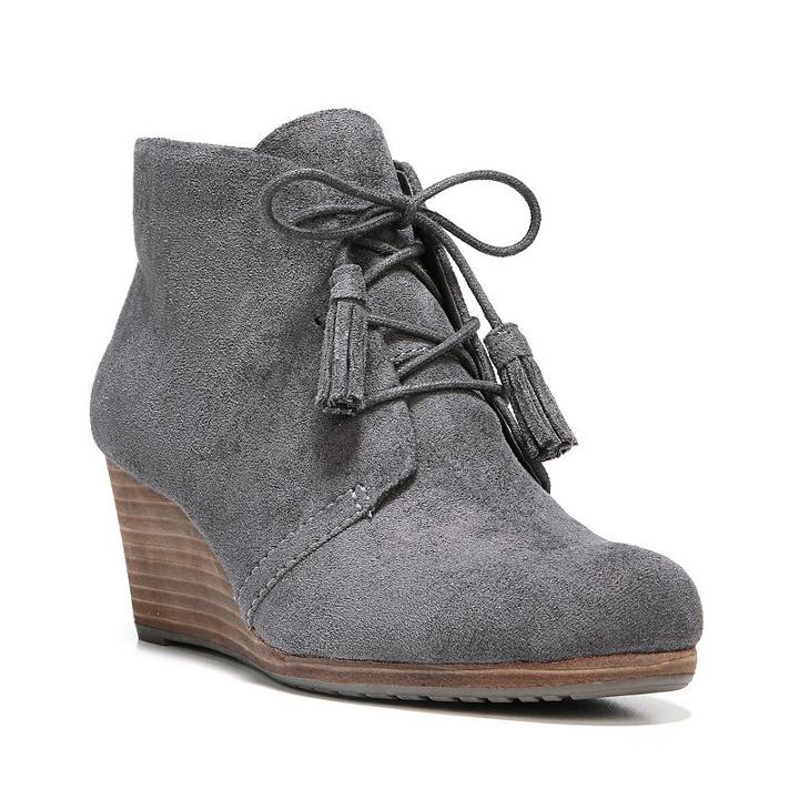 Dr. Scholl's Dakota Women's Wedge Ankle Boots, Size: Medium (6), Dark Grey
