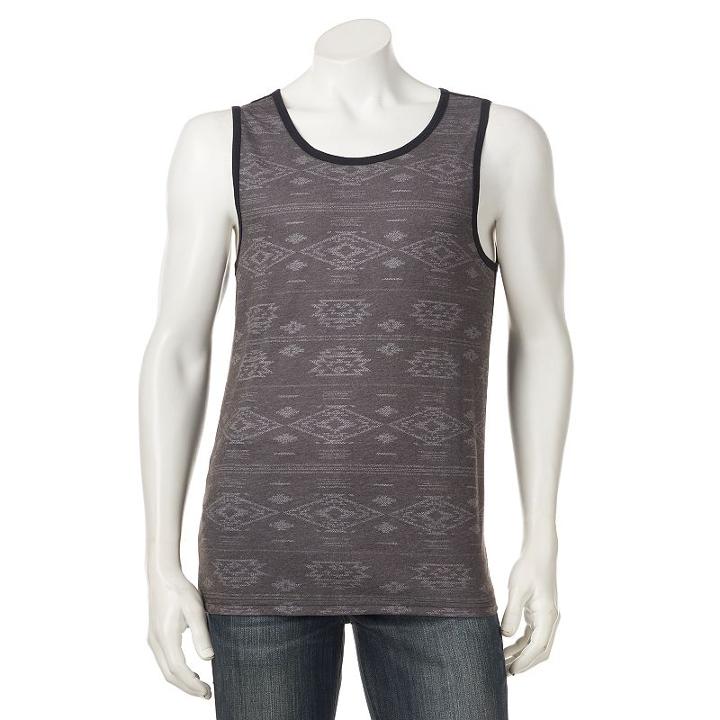 Men's Urban Pipeline&reg; Print Knit Tank, Size: Medium, Grey Other