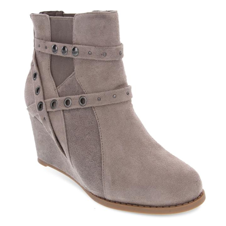 Rampage Helper Women's Wedge Ankle Boots, Size: Medium (10), Beig/green (beig/khaki)