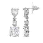 Jennifer Lopez Red Carpet Ready Cubic Zirconia Geometric Drop Earrings, Women's, Silver