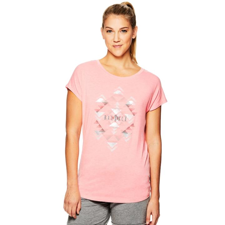 Women's Gaiam Intention Graphic-print Yoga Tee, Size: Small, Green