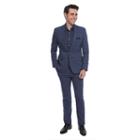 Men's Nick Dunn Modern-fit Windowpane Unhemmed Suit, Size: 42r 35, Med Blue