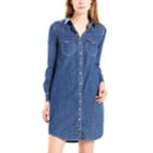 Women's Levi's&reg; Western Jean Shirtdress, Size: Xl, Blue