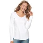 Petite Sonoma Goods For Life&trade; Essential V-neck Tee, Women's, Size: L Petite, White