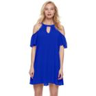 Juniors' Lily Rose Cold-shoulder Shift Dress, Teens, Size: Xl, Dark Green