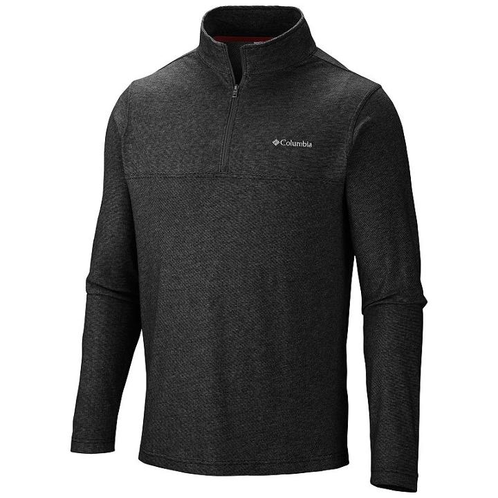 Men's Columbia Alpine Thistle Quarter-zip Pullover, Size: Small, Grey (charcoal)