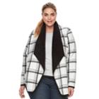 Plus Size Sonoma Goods For Life&trade; Sherpa Cardigan, Women's, Size: 1xl, White
