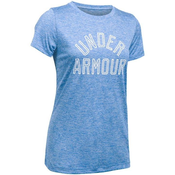 Women's Under Armour Tech Crew Graphic Tee, Size: Medium, Brt Blue