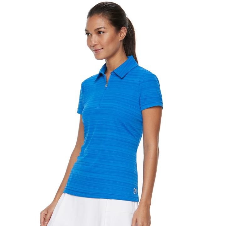 Women's Fila Sport&reg; Quarter-zip Golf Polo, Size: Xl, Blue (navy)