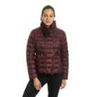 Women's Champion Asymmetrical Quilted Puffer Coat, Size: Small, Dark Red