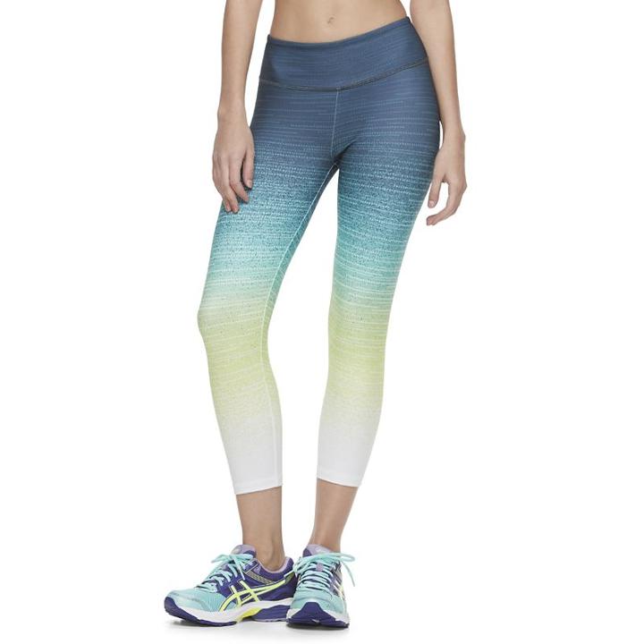 Juniors' So&reg; Ombre Yoga Capris, Girl's, Size: Small, Turquoise/blue (turq/aqua)