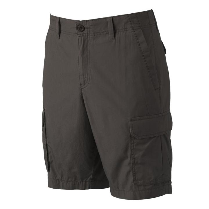 Big & Tall Apt. 9&reg; Modern-fit Solid Poplin Cargo Shorts, Men's, Size: 46, Grey